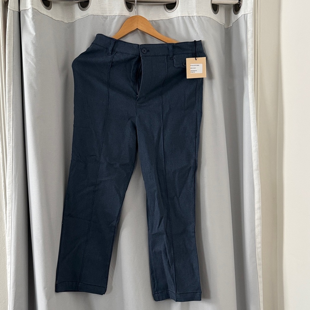 Classic Navy Straight Leg Women's Pants